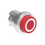 LPSB2104 Нажимная кнопка Platinum диаметром 22 мм, выступающая, без фиксации, с пружинным возвратом, символ 0, цвет красный, без крепежного основания LPXAU120M