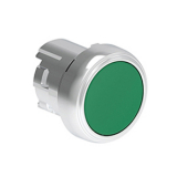 LPSQ103 Металлическая кнопка Platinum диаметром 22 мм, утапливаемая, с фиксацией, цвет зеленый, без крепежного основания LPXAU120M, возврат двойным нажатием