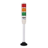PMEP-301-RYG Светодиодная сигнальная колонна диаметр 45 мм, стойка + монтажное основание, Постоянное свечение, 3 секции, 12 В AC/DC, Цвет - красн./жел./зел.