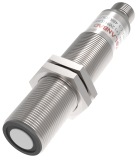 UR18-CM1DNR4B-E5 Ультразвуковой датчик M30, дистанция сраб. Sn=60-1000 мм, 10...30 DC, NPN+RS 485, никелир. латунь, разъём М12 5-pin, в комплекте ответная часть разъём с кабелем 2м + кронштейн, IP67