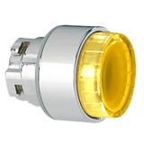 8LM2TQL205 Толкатель кнопки c фиксацией в металлическом корпусе, выступающего типа с подсветкой, (без крепежного основания ..AU120) цвет желтый