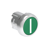 LPSB1113 Нажимная кнопка Platinum диаметром 22 мм, утапливаемая, без фиксации, с пружинным возвратом, символ I, цвет зеленый, без крепежного основания LPXAU 120M