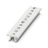 ZB 5.LGS:L1-N.PE Маркировочная полоса, белый, с маркировкой, горизонтально: L1, L2, L3, N, PE, L1, L2, L3, N, PE. Размер маркировочного поля: 5,15 х 10,5 мм