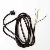 Q18-B24-RYG Сигнальная лампа встраиваемая в панель, Выступающий тип Ø18, постоянное свечение, 3 цвета RYG (красный, желтый, зеленый), крепежная гайка M18, IP69K, кабель 2м