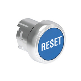 LPSB1196 Нажимная кнопка Platinum диаметром 22 мм, утапливаемая, без фиксации, с пружинным возвратом, символ RESET, цвет синий, без крепежного основания LPXAU 120M