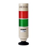 MP8G-B200-RG Светодиодная колонна, диаметр 86 мм, монтажное основание из пластика, тип свечения: постоянное + мигающее + зуммер 100дБ, Питание 12-24VAC/DC, 2 секции, цвета: Красный, Зеленый