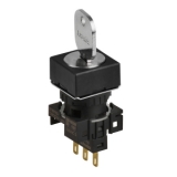 S16KRS-5GKC 2(S-0-R)/L+C/1C Селекторный переключатель с ключом, квадратный, 16 мм
