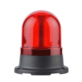 FNAZ-125-B-1 (полный аналог SNT-125-B-1) Сигнальный маяк 100 мм, куполовидный, монтаж на поверхность, 5 режимов свечения ( постоянное, мигающее, стробоскопич, вращающ. прав/лев. строб), Красный,  85-260V AC/DC, IP65. Зуммер 88-112дБ