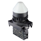 L2RR-L2WL, Контрольная лампа Конусовидная, LED 100-220VAC, НЗ, цвет Белый