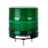 MS115C-F00-G Стробоскопические светодиодные лампы повышенной яркости. Мигающее свечение 12-24 VAC/DC, Диаметр плафона d=115мм, Цвет плафона: Зеленый,  два режима мигания 80 и 240 миг. в минуту. IP65. Потребление тока 565-900 мА