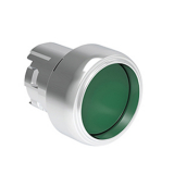 LPSB303 Металлическая кнопка Platinum диаметром 22 мм, с выступающим защитным кольцом, без фиксации, цвет зеленый, без крепежного основания LPXAU 120M