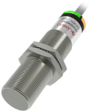CR18XCF08DPOY Емкостной датчик цилиндрический, M18x50 мм, медно-никелевый сплав, заподлицо, выход PNP НO, регул. чувствит., расст. сраб. Sn=8мм, питание 10…30VDC, 25Гц, IP67, кабель 2 м