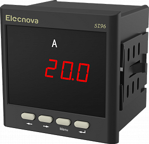 SI96 5А 220ВУ Амперметр 1-фазный, тип индикатора - LED, Без упр. Выходов - только индикатор, питание АС/DC 80-270В, размеры лицевой панели 96х96 мм, вырез в щите 91x91 мм, IP64, Tемп. работы -40..+70C