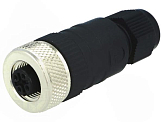 RKC 5/7 ( аналог  Разъем LANBAO QE12-N5F ) Разъем прямой  без кабеля, для датчиков под разъём M12, 5pin, гнездо, уплотнитель для кабеля, IP67,  Lumberg