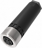 QE8-N4F Разъем прямой M8, 4pin, мама (гнездо), медно-никелевый сплав + PVC; Imax-4A, 60VAC/DC, IP67, под кабель 4…5мм, винтовые зажимы, -40˚С…85˚С preview