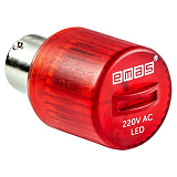 IKML220K Светодиод LED, цоколь BA15S, для сигнальных колонн серии IK, красный цвет (EMAS)
