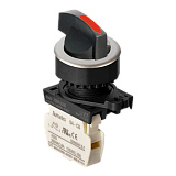 S3SF-S2RB Переключатель без подсветки утопленного типа, длинная ручка, двухпозиционный, красный