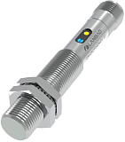 CR12XCF04DNCY-E2 Емкостной датчик цилиндрический, M12x63 мм, медно-никелевый сплав, заподлицо, выход NPN НЗ, регул. чувствит., расст. сраб. Sn=4 мм, питание 10…30VDC, 25 Гц, IP67, разъём М12 4-pin