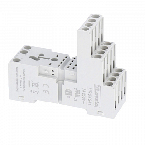 HR6XS41 Колодка для реле серии HR604C - Винтовые  клеммы, все клеммы контакто в серхней стороны, установка на Din-рейку