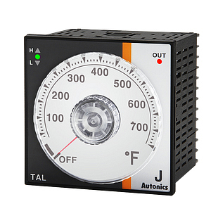TAL-B4RJ4F Температурный контроллер, 1/4 DIN, Аналоговый, ПИД-регулятор, релейный выход, J термопара, 32 до 752 F, 100-240VAC
