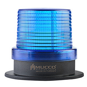 SNT-125-B-ND-4 Сигнальный маяк 100 мм, датчик освещенности, 5 режимов свечения, Синий, 85-260V AC/DC, IP65. Зуммер