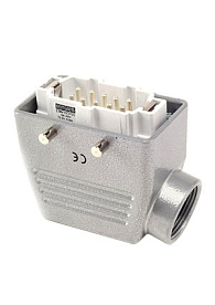 EBM10FU10 Вилка, 4-фиксатора, боковой ввод, 10 полюсов, 16А