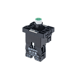 MTB2-EW613 Основание с модулем подсветки, 1NO блок-контакт, зеленый, 24V AC/DC, пласт.