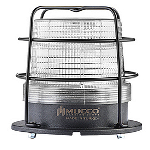 SNT-115-ND-KFS-5 Сигнальный маяк 100 мм, датчик освещенности, 5 режимов свечения, Белый, 12-24V AC/DC, IP65.