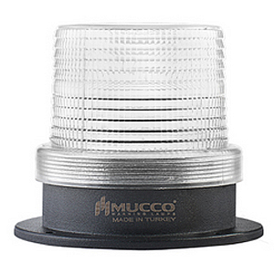 SNT-125-ND-5 Сигнальный маяк 100 мм, датчик освещенности, 5 режимов свечения, Белый, 85-260V AC/DC, IP65.