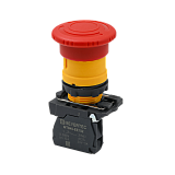 MTB5-AS542 Кнопка грибовидная аварийной остановки, красная, 40 мм, возврат поворотом с фиксацией, 1NC, IP65, пластик