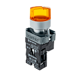 MTB2-BK3561 Переключатель с LED подсветкой, 24V AC/DC , желтый, 3 полож. 1NO, фикс., мет. preview