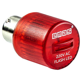 IKMF220K Cтробоскоп FLESH, цоколь BA15S, для сигнальных колонн серии IK, красный цвет (EMAS)