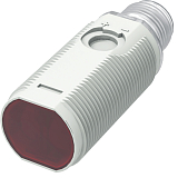 PSS-YC10DPBR-E2 Оптический датчик диффузного типа, функция BGS, корпус M18, пластиковый, красн. 660 нм, питание 10-30VDC, выход PNP, режим работы: на свет/на затемнение, расст. сраб. Sn=10 cм, IP67, D-тип, разъём М12 4-pin