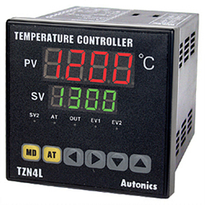 TZN4L-24S Температурный контроллер с ПИД регулятором, 1/4 DIN, цифровой, выход ТТР, 2 аварийных выхода, 100-240VAC