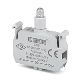 CB6 Блок-контакт подсветки с красным светодиодом 12-30 В перем. и пост. тока preview