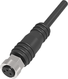 QE8-N3F5 Разъём прямой с кабелем M8, 3pin, мама (гнездо), медно-никелевый сплав + PVC, кабель 3-жильный, Imax-4A, 60VAC/DC, IP67, -30˚С…90˚С, длина 5 м preview