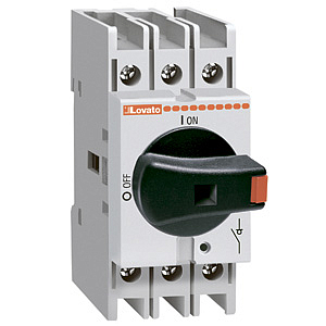 GA032A 3-х полюсный выключатель-разъединитель прямого действия с черной рукояткой, 32 А, стандарт UL60947-4-1, монтаж на DIN-рейку