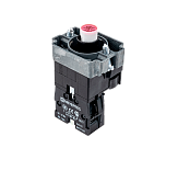 MTB2-BW614 Основание с модулем подсветки, 1NC блок-контакт, красный, 24V AC/DC, мет.