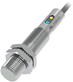 CR12XCF04DNOY Емкостной датчик цилиндрический, M12x63 мм, медно-никелевый сплав, заподлицо, выход NPN НO, регул. чувствит., расст. сраб. Sn=4 мм, питание 10…30VDC, 25 Гц, IP67, кабель 2 м