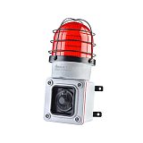 SNT-ES12522-D-1 Красная промышленная светодиодная сирена, с защитной сеткой, с литым корпусом и 8 мелодиями, Режим свечения: стробоскопический, уровень громкости: 117 ДБ  на раст. 1 метр. Питание 85-260V AC/DC preview