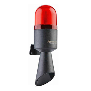 SNT-B720-1 Светодиодная электронная сирена с 2 тонами, до 103дБ (1м), цвет красный, режим работы - постоянный или мигающий, Питание 40-250V AC/DC, 37mA, вес 200гр. IP65  MUCCO