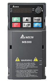 VFD2A7MS43AFSAA Преобразователь частоты MS300, 3x400В, 0.75/1.1 кВт, 2.7/3.0А, ЭМС С2, IP20