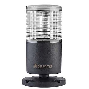 SNT-7022-SB1-5 Светосигнальная колонна, 70 мм, 1 секция, постоянное свечение, зуммер, 40-260V AC/DC, Белый, IP65