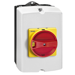 GAZ025 Выключатель-разъединитель 3P в пластиковом корпусе с красно-желтой рукояткой, 25А