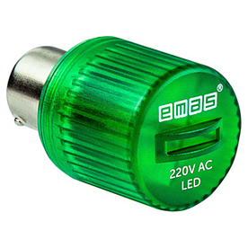 IKML220Y Светодиод LED, цоколь BA15S, для сигнальных колонн серии IK, зелёный цвет (EMAS)