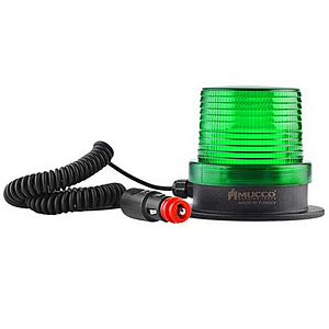 SNT-F915-B-2 Сигнальный маяк с разъемом для прикуривателя, магнитный, стробоскопический эффект, Зелёный , 12-24V AC/DC, IP65. Зуммер