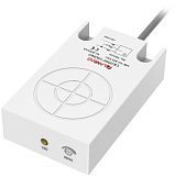 CE35SN15DPC Емкостной датчик прямоугольной формы, чувствительная часть сверху, размер 35x58x15 мм, выход PNP НЗ, расст. сраб. Sn=15 мм, питание 10…30VDC, 50 Гц, IP67, кабель 2 м