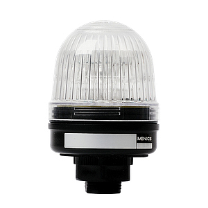 MS56L-F02-C Компактный сетодиодный сигнальный маячок, диаметр 56 мм, постоянное + мигающее свечение, питание 24VAC/DC. цвет бесцветный, IP65, монтаж на панель пластиковой гайкой M20