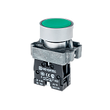 MTB2-BAZ113 Кнопка плоская, зеленая, 1NO, металл