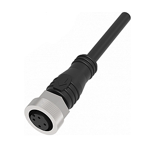 QE12-N4F2 Прямой разъем M12 4pin с кабелем 2м